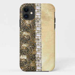 Metallic Beads Glitter & Rhinestones IPhone Case