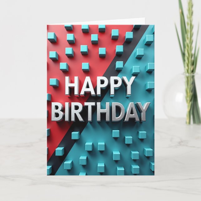 Metallic Birthday Card (Front)