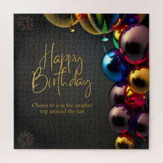 Metallic Birthday Cheers Jigsaw Puzzle