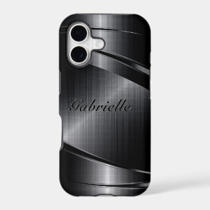 Metallic Black Design Brushed Aluminium Look