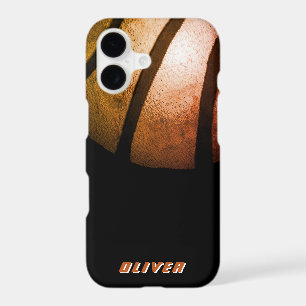 Metallic Black Orange Basketball Ball Sports