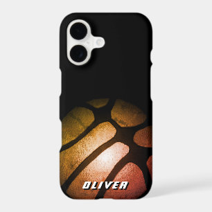 Metallic Black Orange Basketball Ball Sports