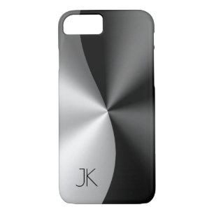 Metallic Black & Silver Geometric Design iPhone 8/7 Case