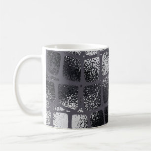 Metallic Black Snake Skin: Elegant Texture Coffee Mug
