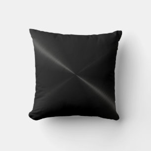 Metallic Black Stainless Steel Metal Look Cushion