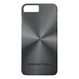 Metallic Black Tones Stainless Steel Look iPhone 8 Plus/7 Plus Case