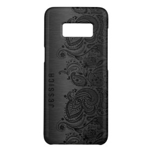 Metallic Black With Black Paisley Lace Case-Mate Samsung Galaxy S8 Case