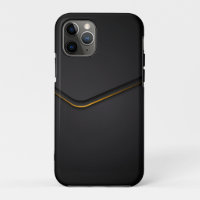 Metallic black with gold dynamic line accent
