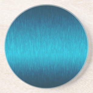 Metallic Blue Brushed Aluminium Look Coaster
