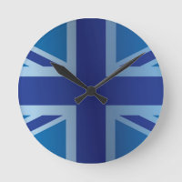 Metallic Blue Classic Union Jack British(UK) Flag