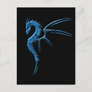 Metallic Blue Dragon Postcard