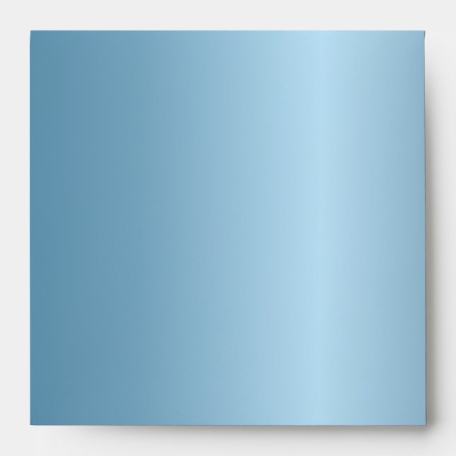 Metallic Blue Envelope with a Blue Chevron Liner (Front)