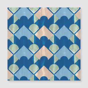 Metallic blue geometric diamond shapes