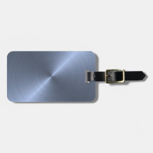 Metallic Blue Luggage Tag