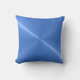 Metallic Blue Stainless Steel Metal Look Cushion