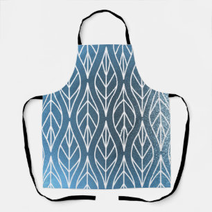 Metallic Blue White Stylish Apron