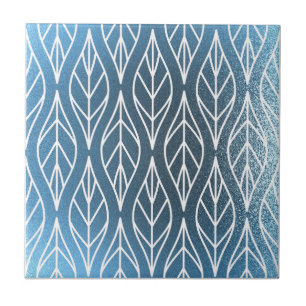 Metallic Blue White Stylish Ceramic Tile