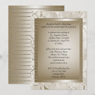 Metallic Bronze Gold Elegant WEDDING Invitation