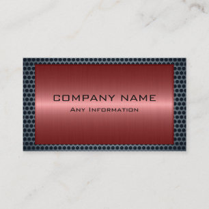 Metallic Bronze Stainless Grey Steel Hole Look Business Card