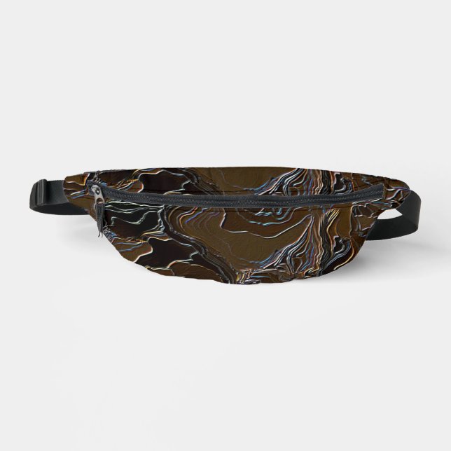 Metallic Brown Camouflage Bum Bags (Front)