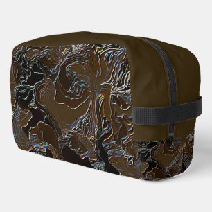 Metallic Brown Camouflage Dopp Kit