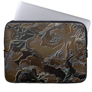 Metallic Brown Camouflage Laptop Sleeve