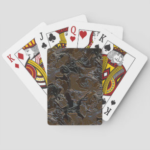 Metallic Brown Camouflage Playing Cards