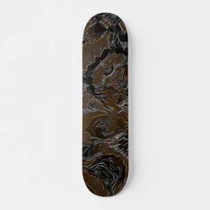 Metallic Brown Camouflage Skateboard