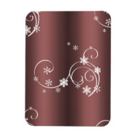 Metallic Brown White Swirls Christmas