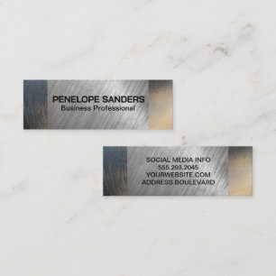 Metallic Brushed Background  Mini Business Card