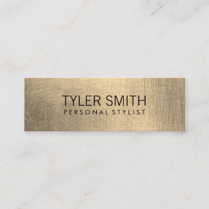 Metallic Brushed (Faux) Mini Business Card