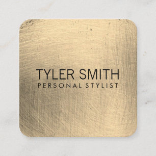 Metallic Brushed Square Business Card