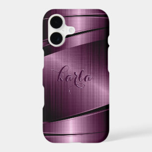 Metallic Burgundy-red Geometric Background