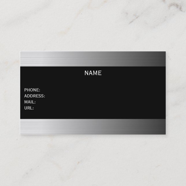 metallic businesscard business card (Back)