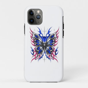 Metallic Butterfly Blue Pink Flame Wings – Gothic iPhone 11 Pro Case