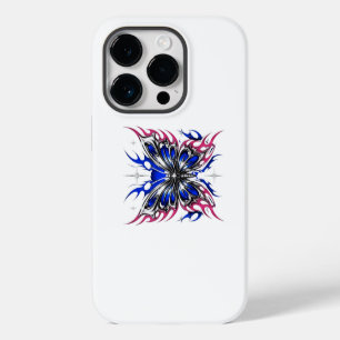 Metallic Butterfly Blue Pink Flame Wings – Gothic Case-Mate iPhone 14 Pro Case