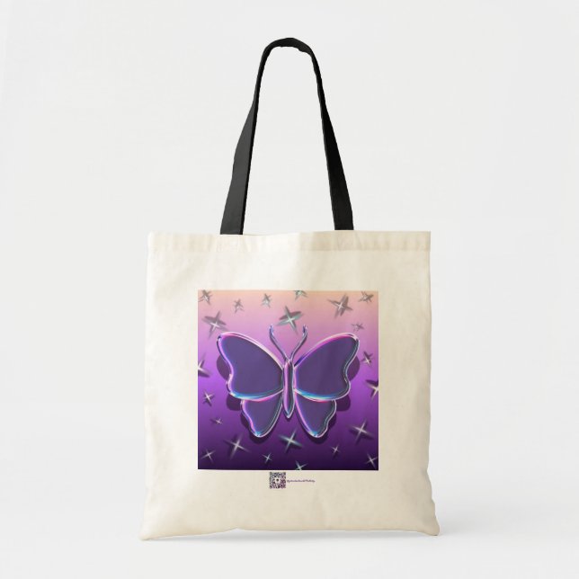 METALLIC BUTTERFLY Tote Bag  (Front)