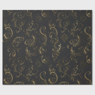 Metallic Calligraphy Wrapping Paper