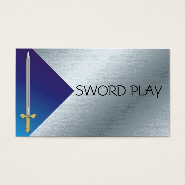 Metallic Card and Mediaeval  Sword (Front)