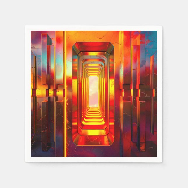 Metallic Celestial Sky Napkin (Front)