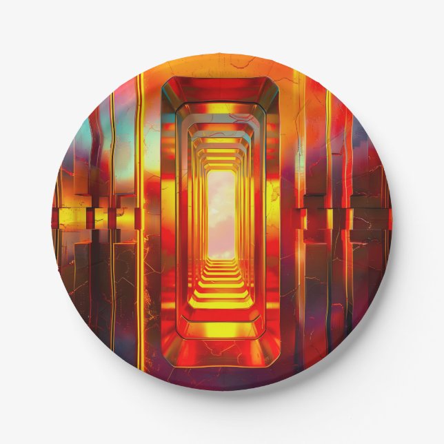 Metallic Celestial Sky Paper Plate (Front)