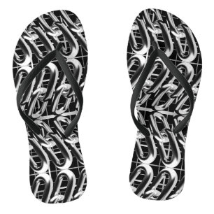 Metallic Chain pattern Thongs