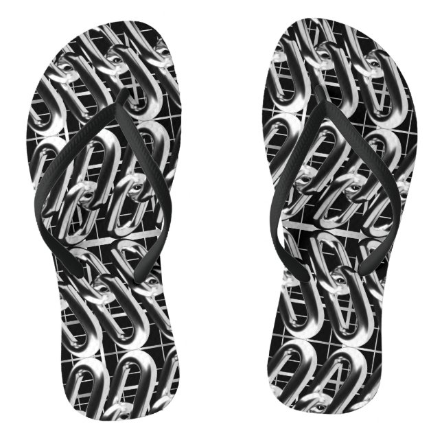 Metallic Chain pattern Thongs (Footbed)