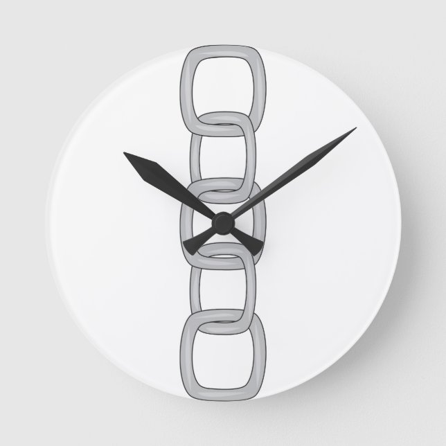 Metallic Chain Round Clock (Front)