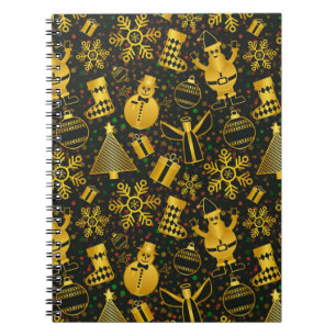 Metallic Christmas Collage Notebook