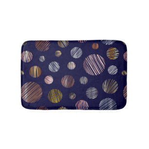 Metallic Circles Bath Mat
