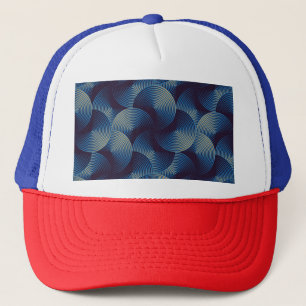 Metallic circles optical illusion, seamless patter trucker hat