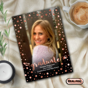 Metallic Confetti Photo Graduation