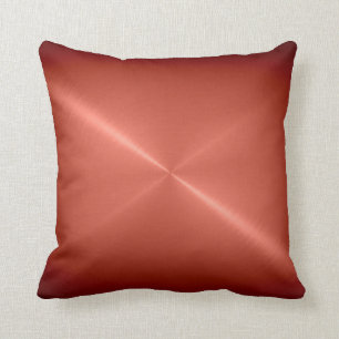 Metallic Copper Stainless Steel Metal Look Cushion
