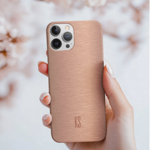 Metallic copper texture look background iPhone 16 pro case